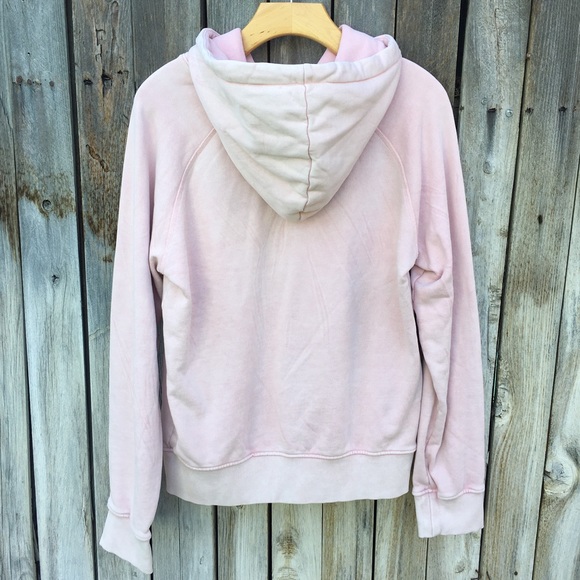 NWT Hudson Jeans Live In Hoodie Sweatshirt Rose Pink Quartz Mineral L - Picture 8 of 16